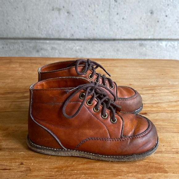 Vintage Leather Baby Boots - Picture 1 of 9